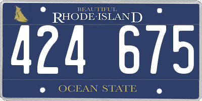 RI license plate 424675