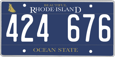 RI license plate 424676