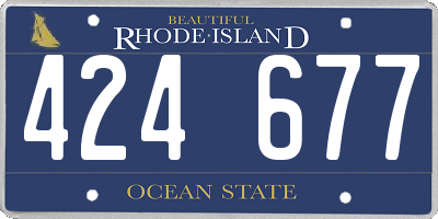 RI license plate 424677