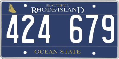 RI license plate 424679