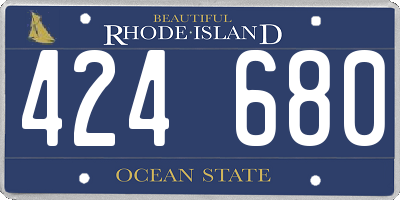 RI license plate 424680