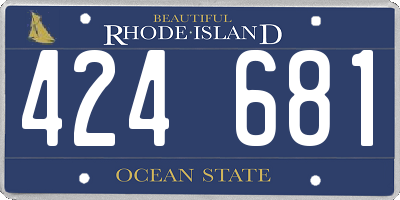 RI license plate 424681