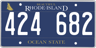 RI license plate 424682