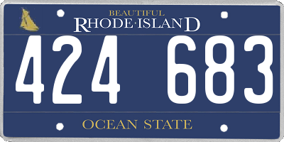 RI license plate 424683