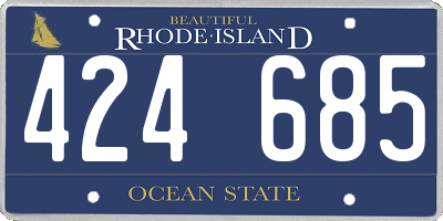 RI license plate 424685