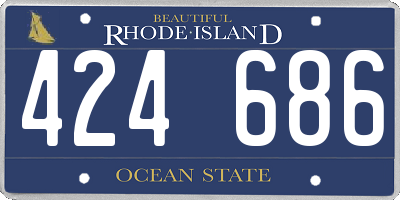 RI license plate 424686