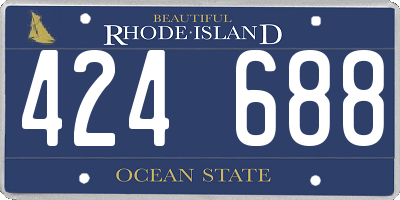 RI license plate 424688