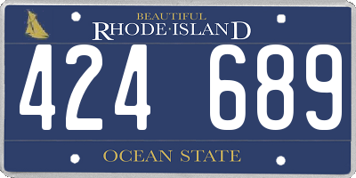 RI license plate 424689