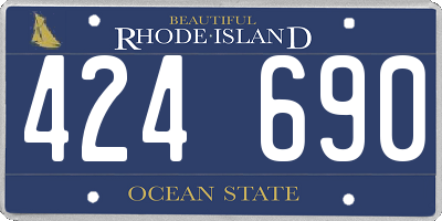 RI license plate 424690