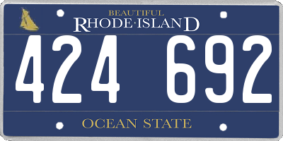RI license plate 424692
