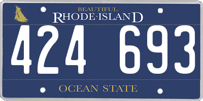 RI license plate 424693