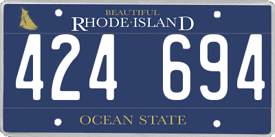 RI license plate 424694