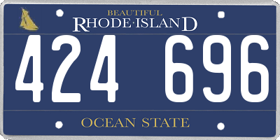 RI license plate 424696