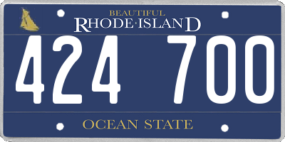 RI license plate 424700
