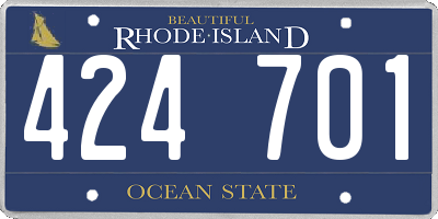 RI license plate 424701