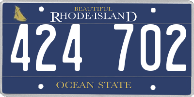 RI license plate 424702
