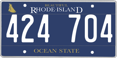 RI license plate 424704