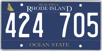 RI license plate 424705