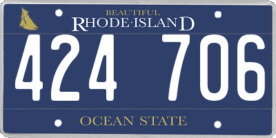 RI license plate 424706