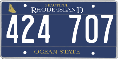 RI license plate 424707