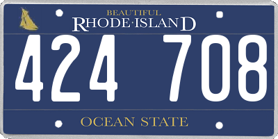 RI license plate 424708