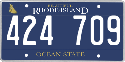 RI license plate 424709