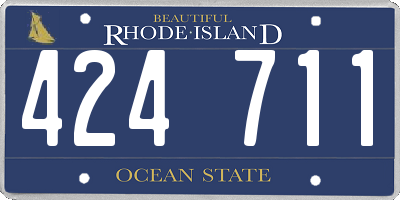 RI license plate 424711