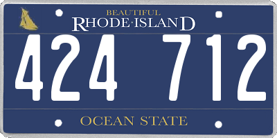 RI license plate 424712