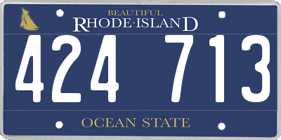 RI license plate 424713