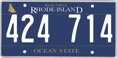 RI license plate 424714