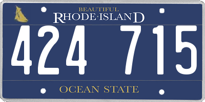 RI license plate 424715