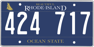 RI license plate 424717