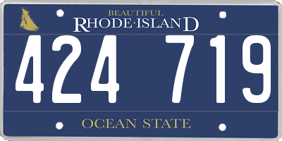 RI license plate 424719