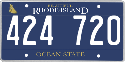 RI license plate 424720