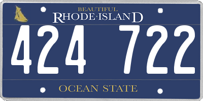 RI license plate 424722