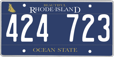 RI license plate 424723