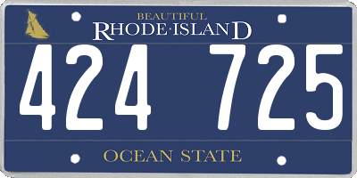 RI license plate 424725
