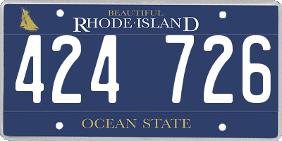 RI license plate 424726