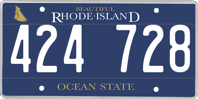 RI license plate 424728