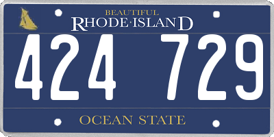 RI license plate 424729