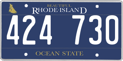 RI license plate 424730