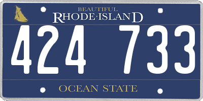 RI license plate 424733