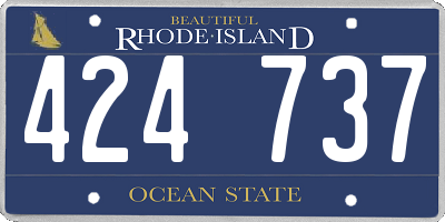 RI license plate 424737