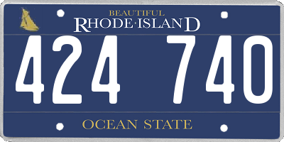 RI license plate 424740