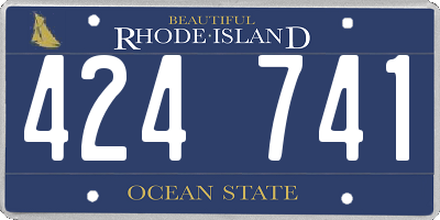 RI license plate 424741
