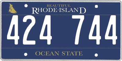 RI license plate 424744