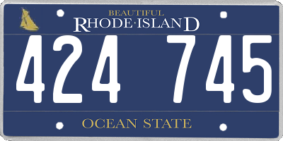 RI license plate 424745