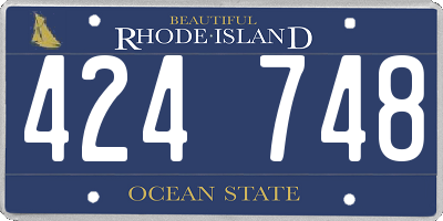 RI license plate 424748