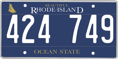 RI license plate 424749