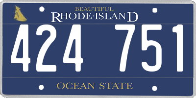RI license plate 424751